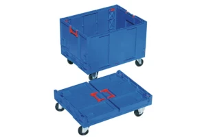 Pojemnik plastikowy składany na rolkach 800x600x585 mm