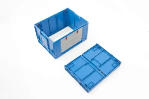 Pojemnik plastikowy składany z klapą bez dna 800x600x465 mm