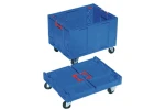Pojemnik plastikowy składany na rolkach 800x600x585 mm